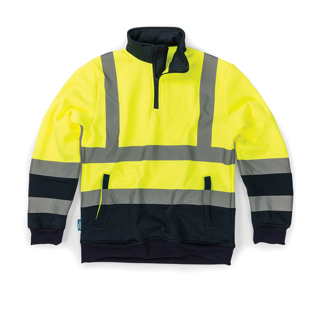 Tough Grit Hi-Vis 2-Tone Sweatshirt Yellow/Navy XL