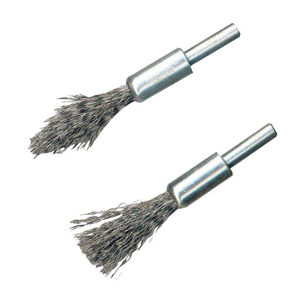 Silverline Steel De-Carb Brush Set 2pk 6mm Shank