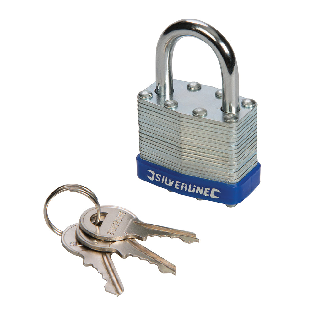 Silverline Laminated Padlock 40mm