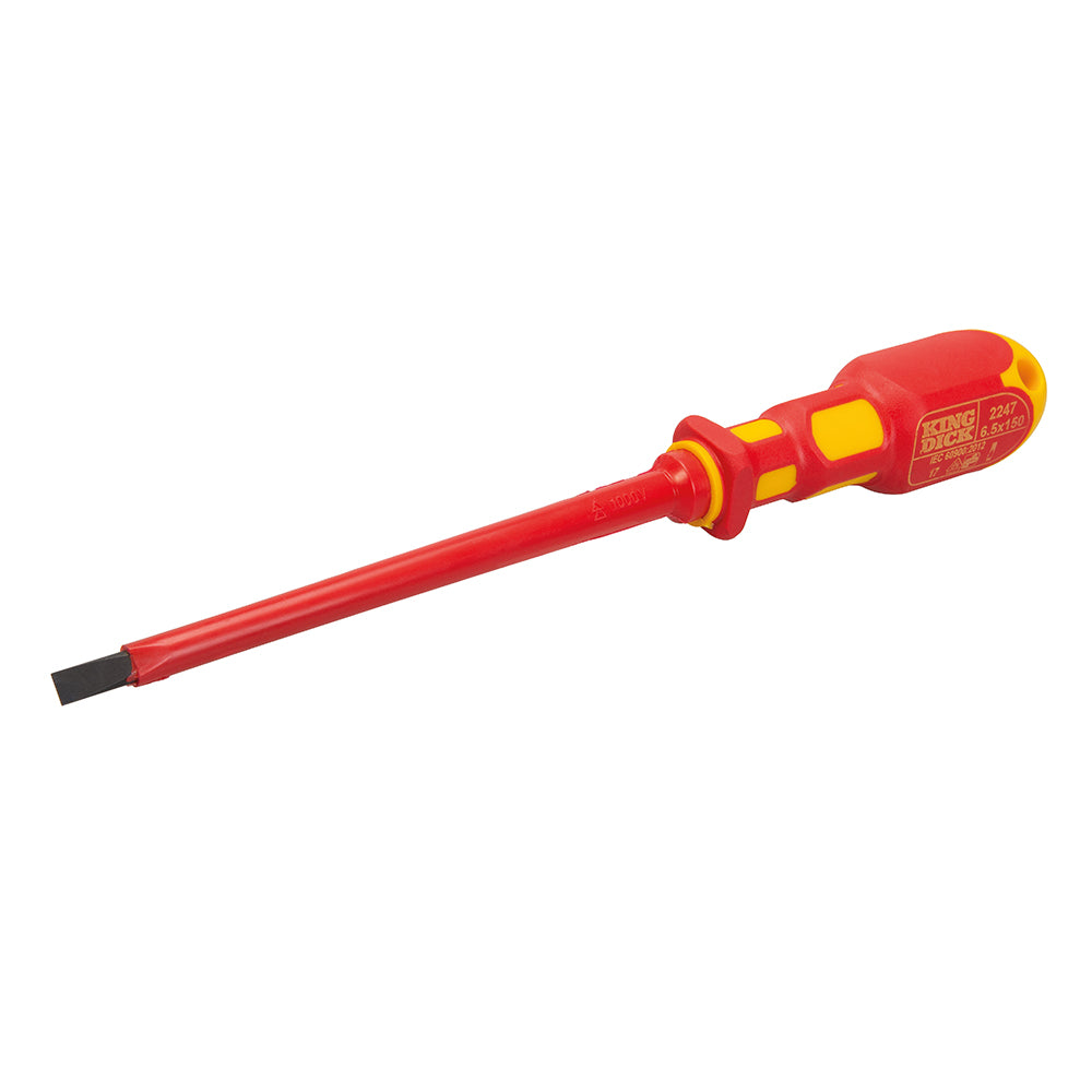 King Dick VDE Slotted Screwdriver 6.5 x 150mm