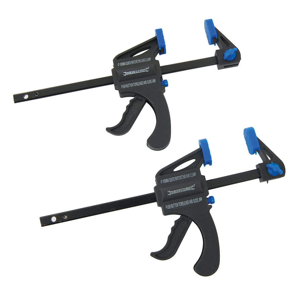 Silverline Mini Clamps 2pk 100mm