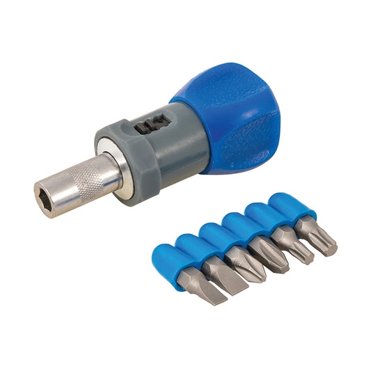 Silverline Stubby Ratchet Screwdriver Set 7pce 7pce