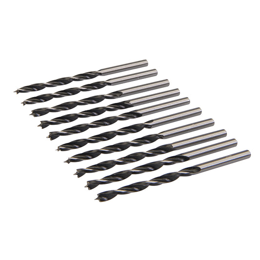 Silverline Lip & Spur Drill Bits 10pk 4mm