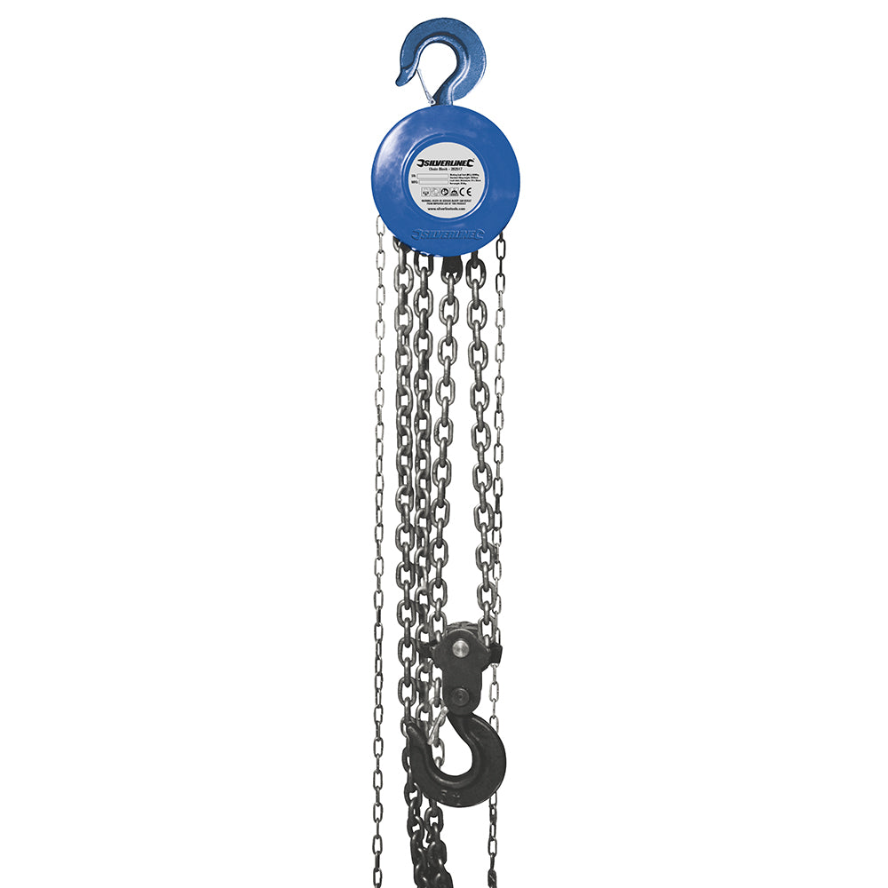 Silverline Chain Block 5000kg / 3m Lift Height