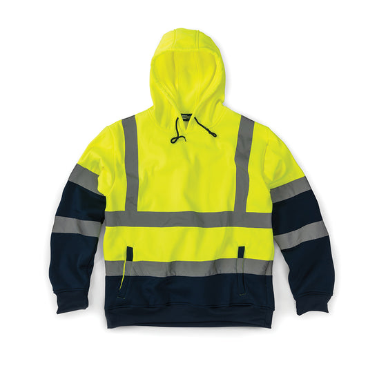 Tough Grit Hi-Vis 2-Tone Hoodie Yellow/Navy S