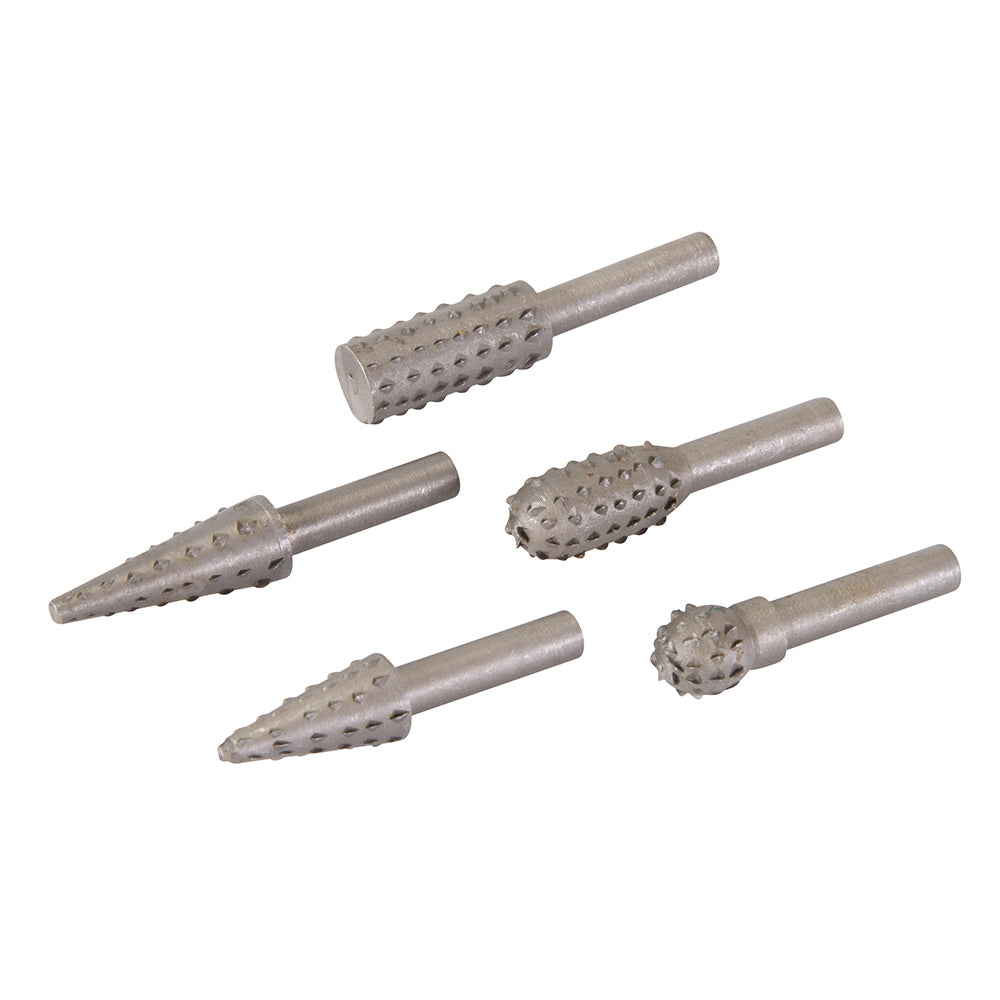 Silverline Rotary Rasp Set 5pce 6.35mm Shank