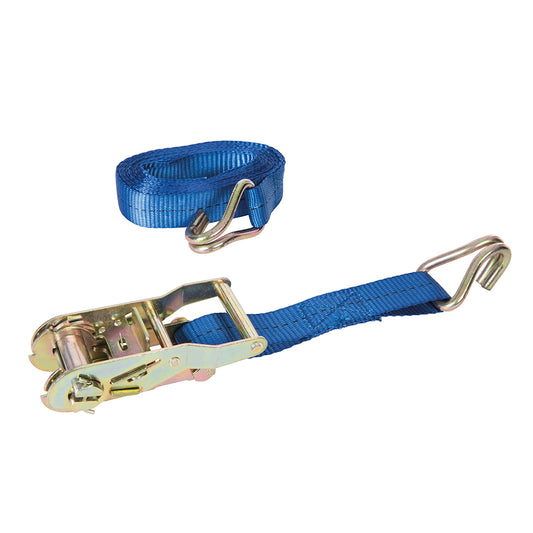 Silverline Ratchet Tie Down Strap J-Hook 4m x 30mm - Rated 400kg Capacity 800kg