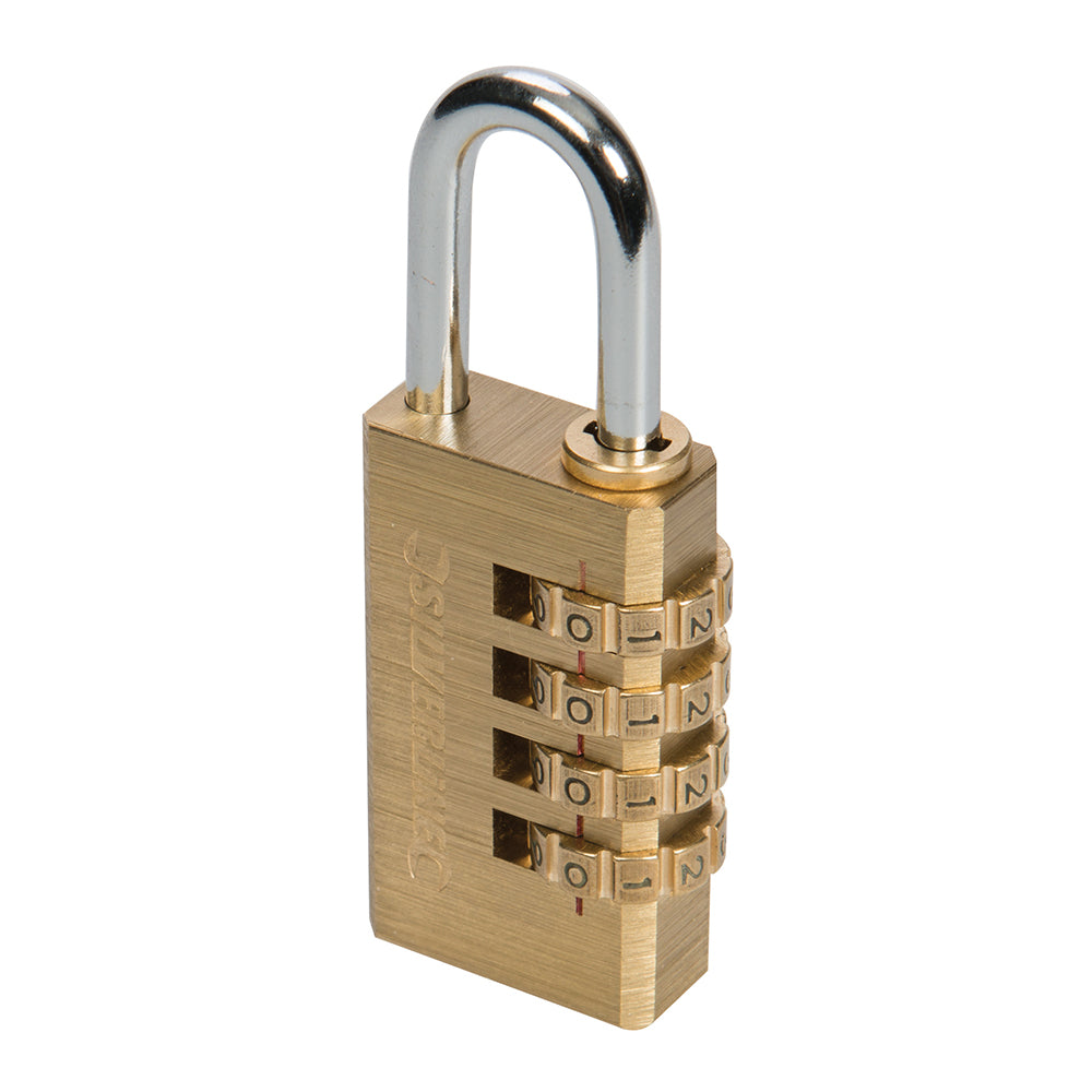 Silverline Combination Padlock Brass 4-Digit