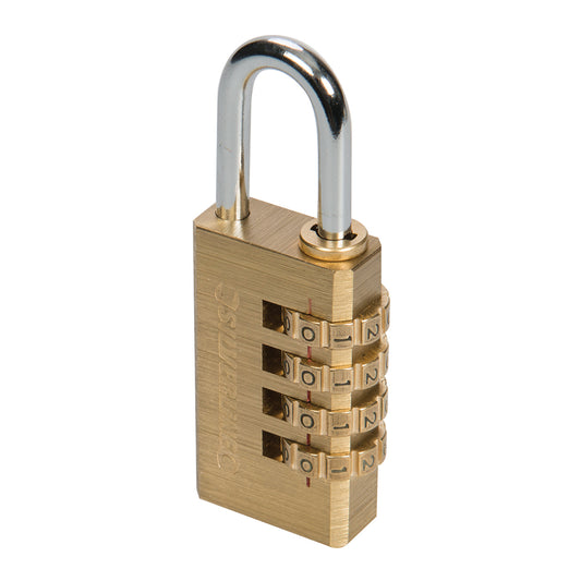 Silverline Combination Padlock Brass 4-Digit