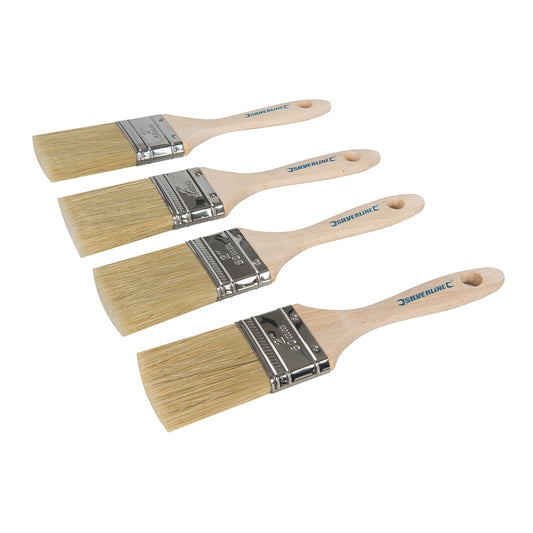 Silverline Trade Mixed-Bristle Paint Brushes 4pk 50 mm / 2"