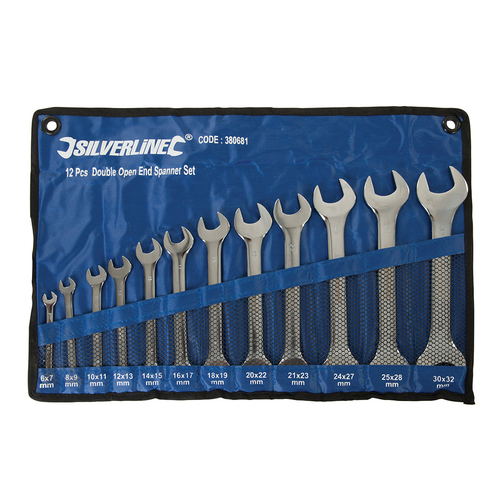 Silverline Open-Ended Spanner Set 12pce 6 - 32mm