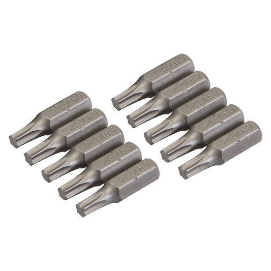 Silverline T25 Cr-V Screwdriver Bits 10pk T25