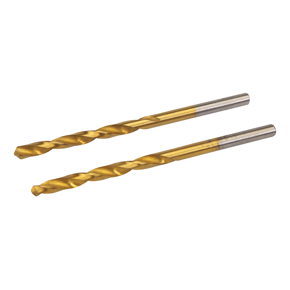 Silverline HSS Titanium-Coated Drill Bits 2pk 4.0mm