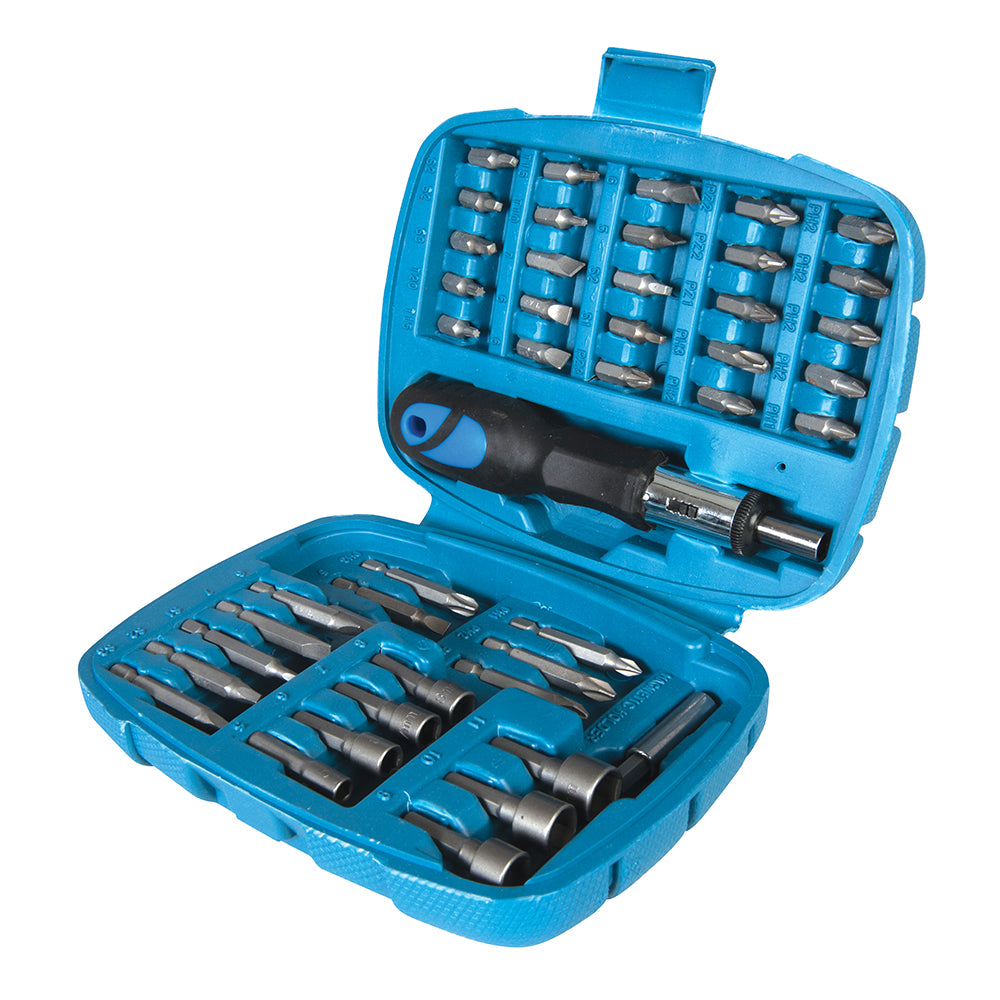 Silverline Ratchet Screwdriver Bit & Socket Set 45pce 45pce