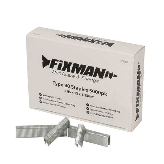 Fixman Type 90 Staples 5000pk 5.80 x 13 x 1.25mm