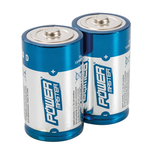 Powermaster D-Type Super Alkaline Battery LR20 2pk 2pk