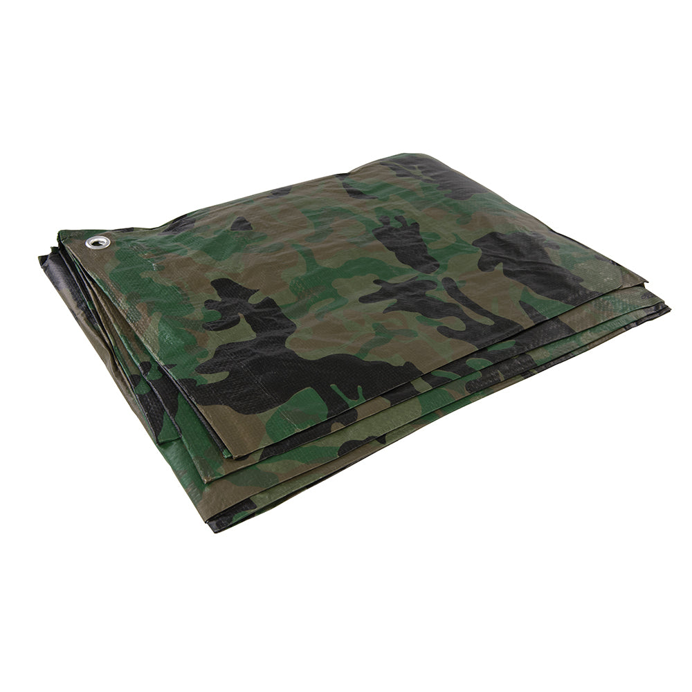 Silverline Camouflage Tarpaulin Cut 2.4 x 3m / Actual 2.3 x 2.85m