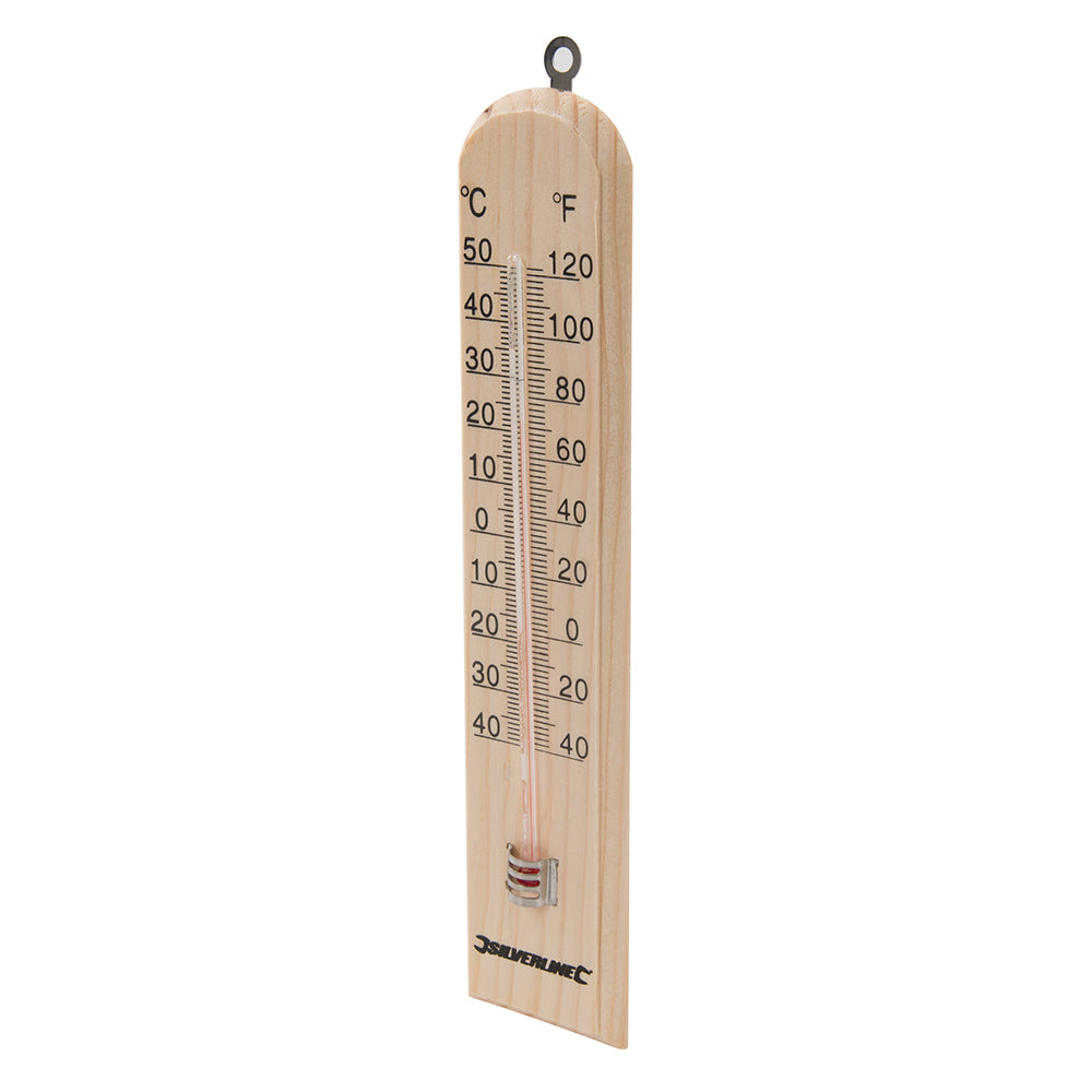 Silverline Wooden Thermometer -40° to +50°C