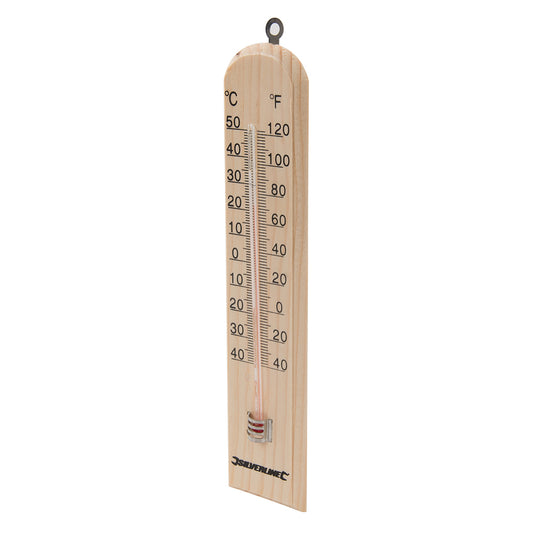 Silverline Wooden Thermometer -40° to +50°C