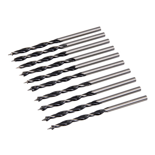 Silverline Lip & Spur Drill Bits 10pk 3mm