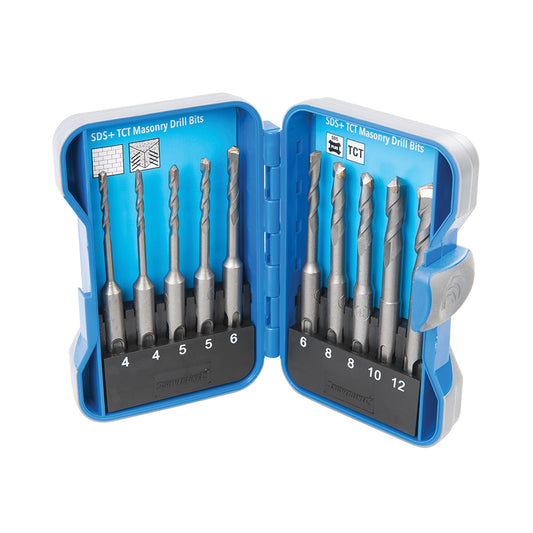 Silverline SDS Plus TCT Masonry Drill Bit Set 10pce 4 - 12mm