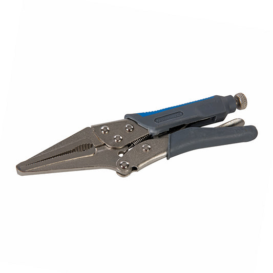 Silverline Self Locking Soft-Grip Long Nose Pliers 165mm