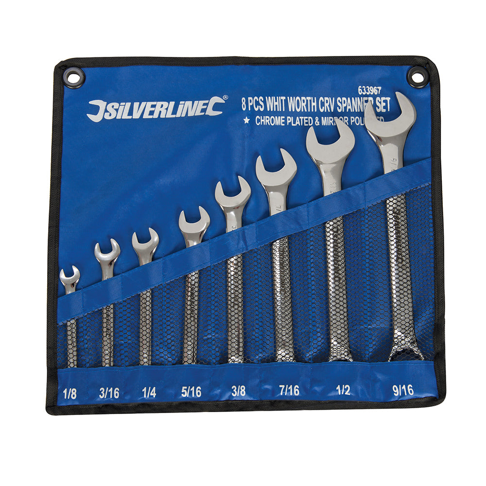 Silverline Whitworth Spanner Set 8pce 1/8 - 9/16"