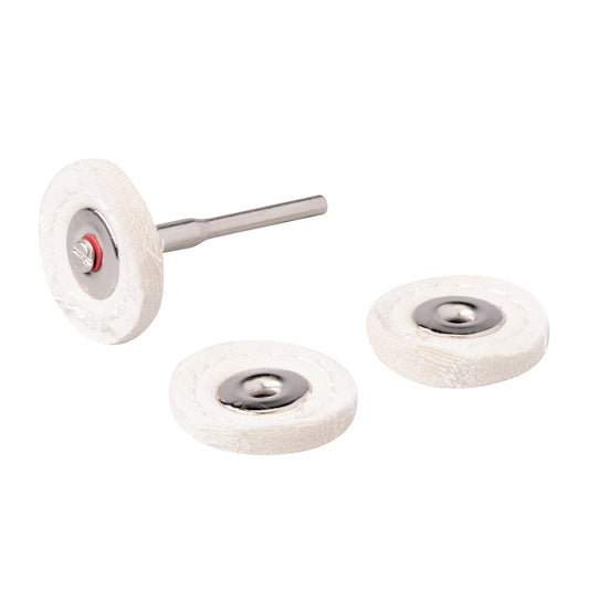 Silverline Rotary Tool Loose Leaf Buffing Wheel Kit 4pce 25mm Dia