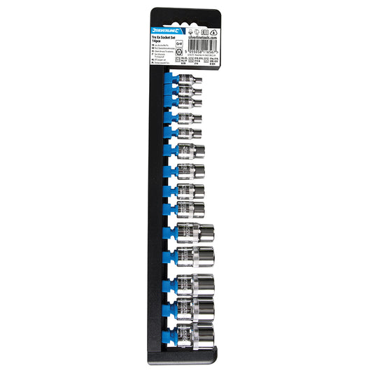 Silverline E4-E24 Socket Extension Set 14pce E4 - E24