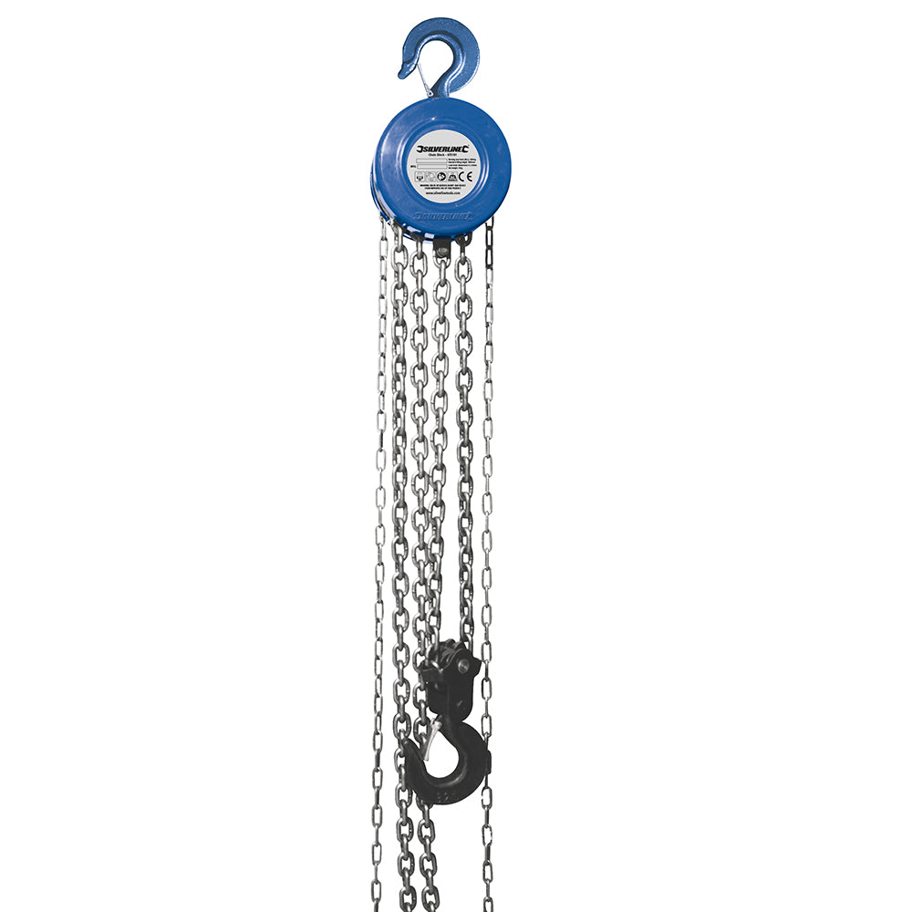 Silverline Chain Block 3000kg / 3m Lift Height