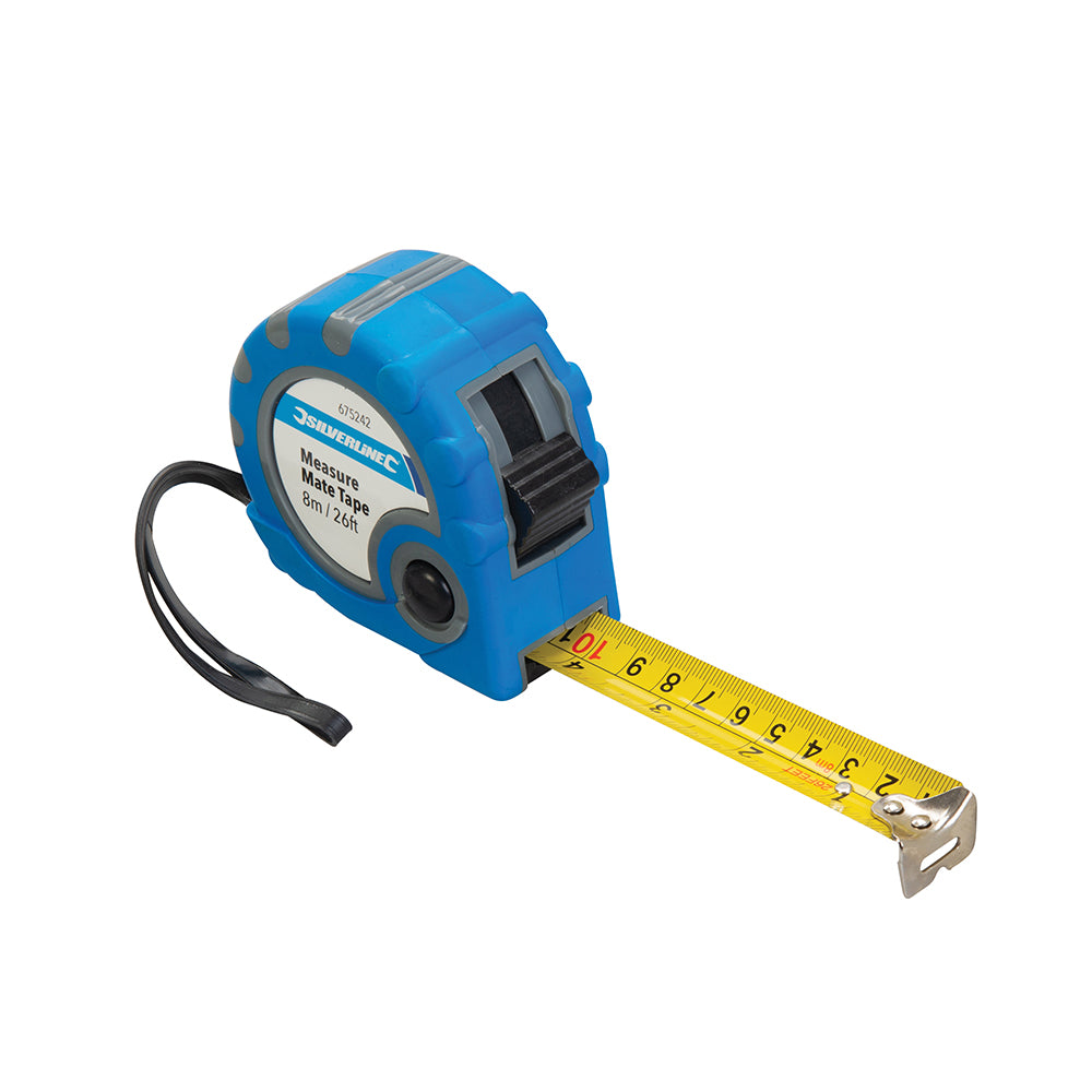 Silverline Measure Mate Tape 8m / 26ft x 25mm