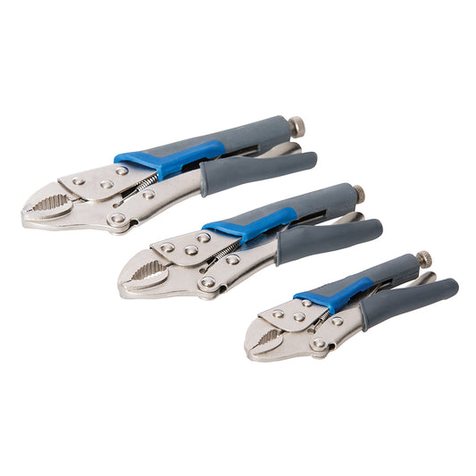 Silverline Self Locking Soft-Grip Pliers Set 3pce 3pce