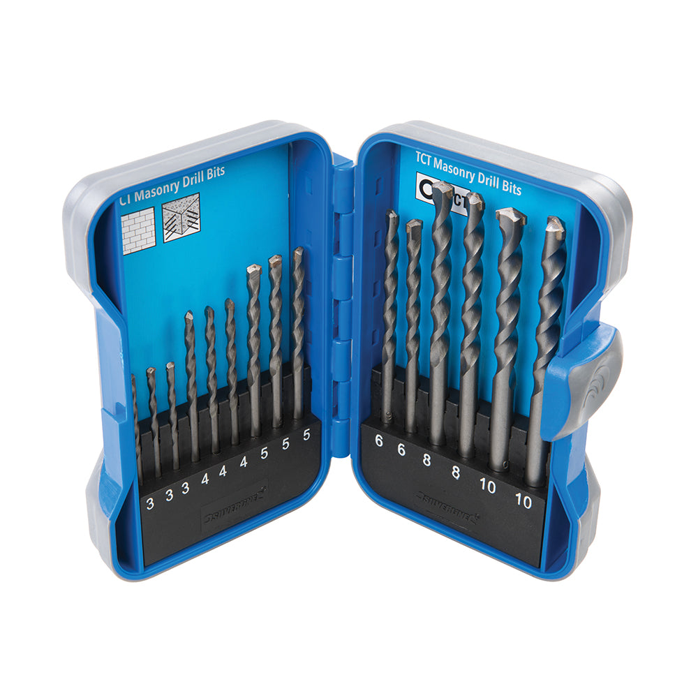 Silverline TCT Masonry Drill Bit Set 15pce 3 - 10mm