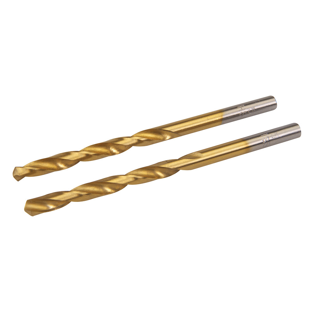 Silverline HSS Titanium-Coated Drill Bits 2pk 5.0mm