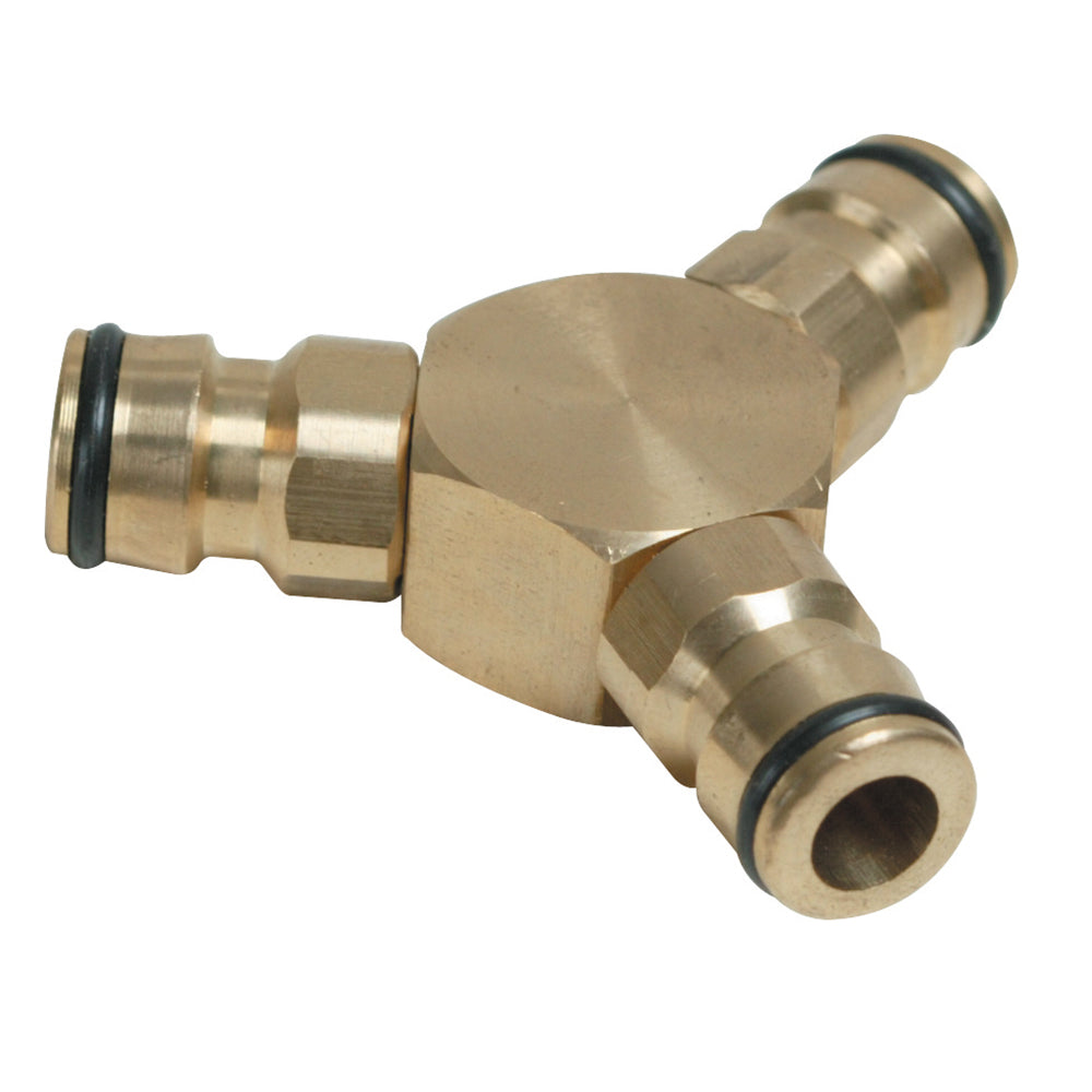 Silverline 3-Way Connector Brass 1/2" Male