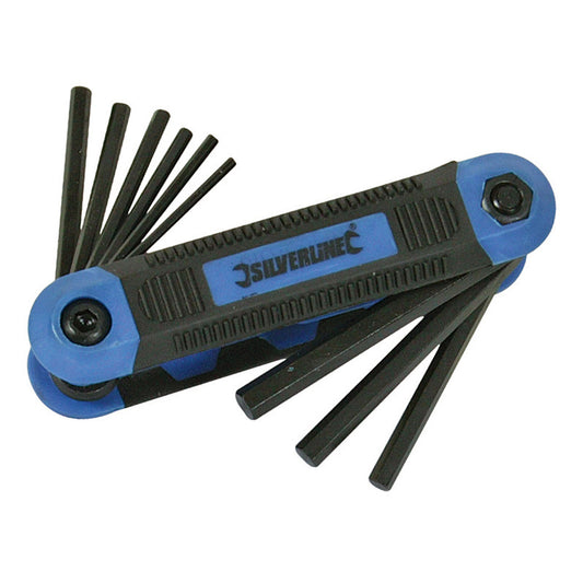 Silverline Expert Hex Key Imperial Tool 9pce 5/64" - 1/4"