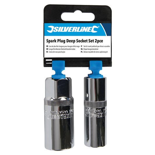 Silverline Spark Plug Deep Socket Set 2pce 1/2"