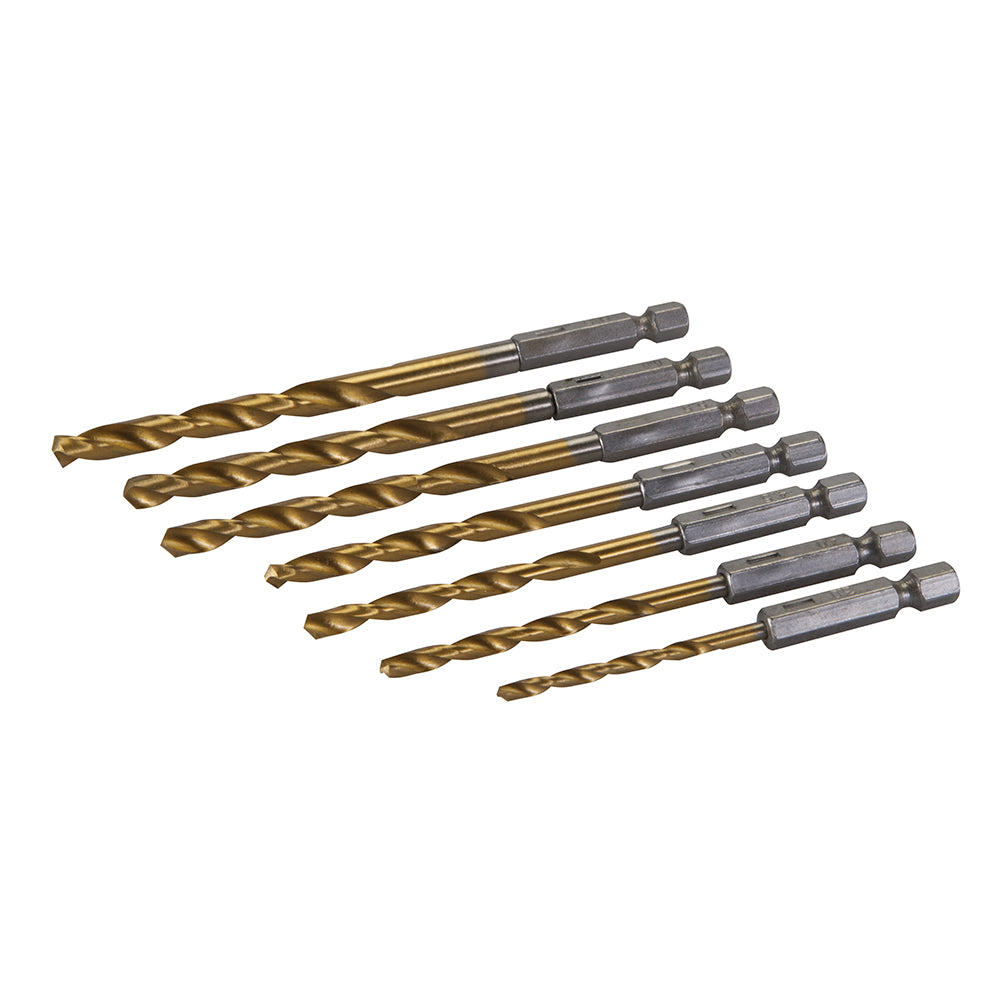 Silverline Hex Shank Drill Bit Set 7pce 3 - 6.5mm