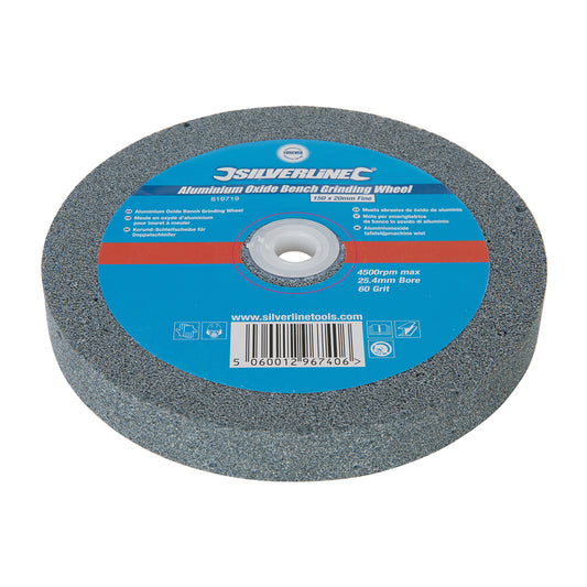 Silverline Aluminium Oxide Bench Grinding Wheel 150 x 20mm Fine