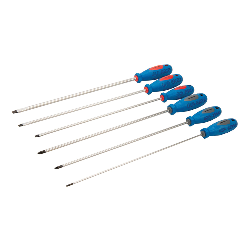 Silverline Extra-Long Screwdriver Set 6pce 6pce