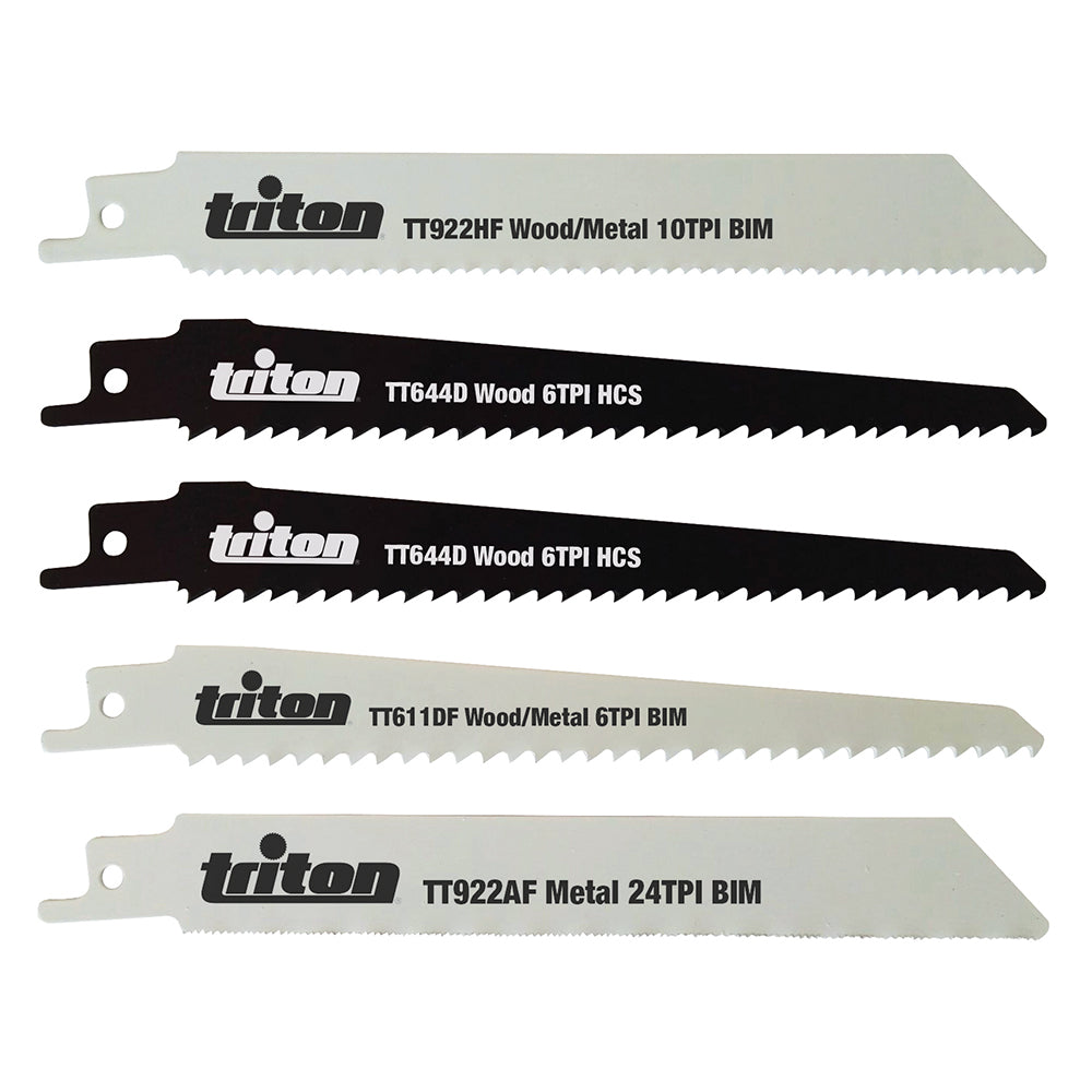 Triton Recip Saw Blade Set 5pce 150mm