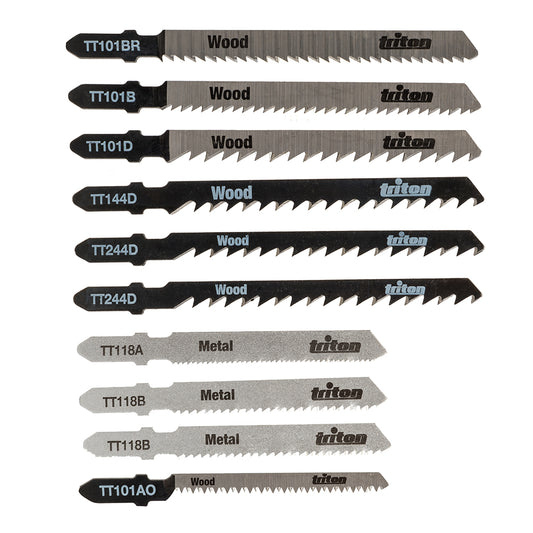 Triton Jigsaw Blade Set 10pce Wood / Metal