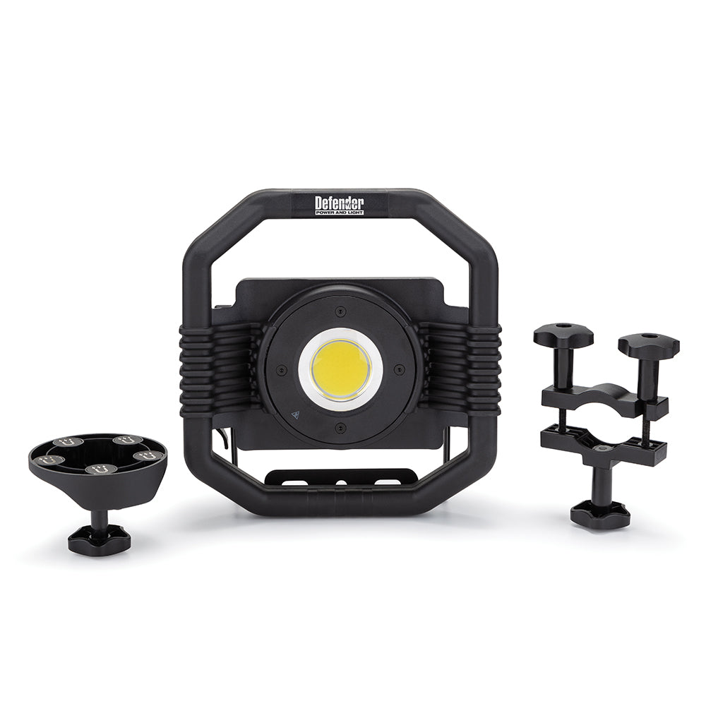 Defender MC3000 Work Light with Magnetic Holder & Scaffolding Bracket Rechargeable & 230V