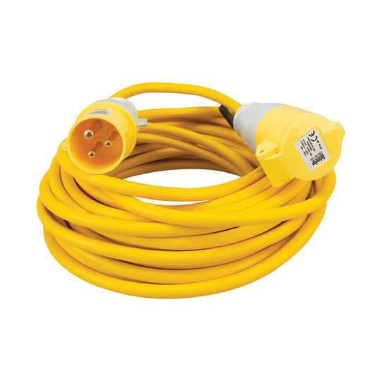 Defender Extension Lead Yellow 2.5mm2 16A 14m 110V