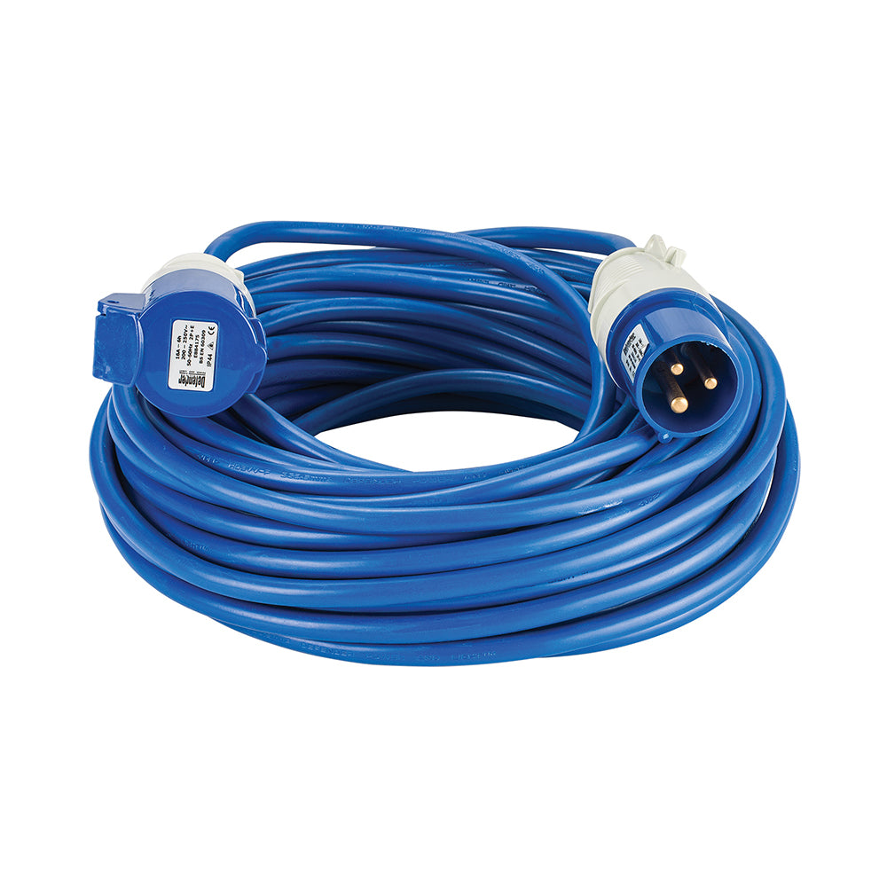 Defender Arctic Extension Lead Blue 2.5mm2 16A 25m 230V