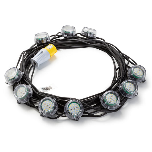 Defender 50W Heavy Duty LED Encapsulated Festoon String Lights 22m 110V