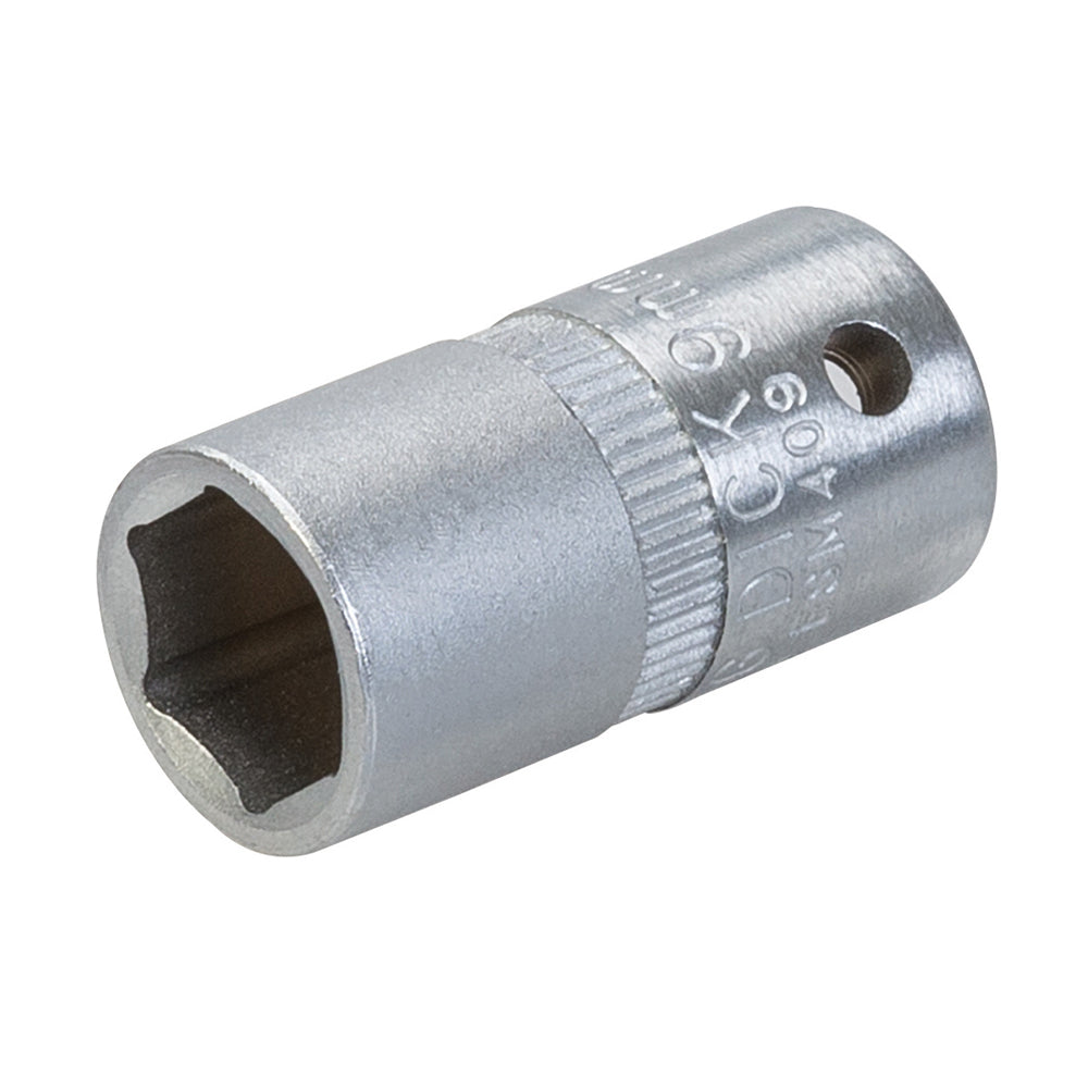 King Dick Socket SD 1/4" Metric 6pt 9mm