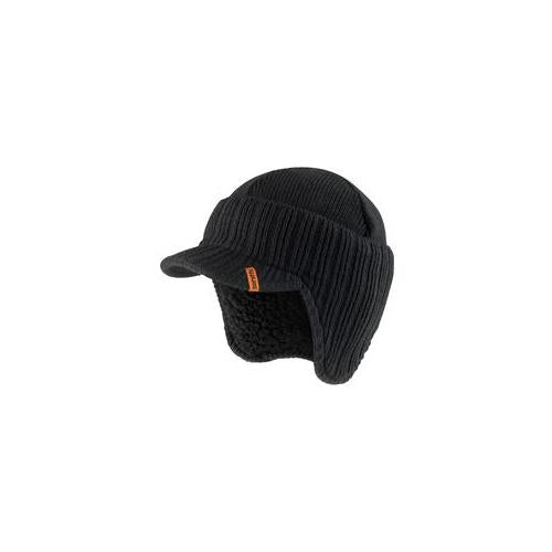 T50986 Scruffs Peaked Knitted Hat , One Size , Black