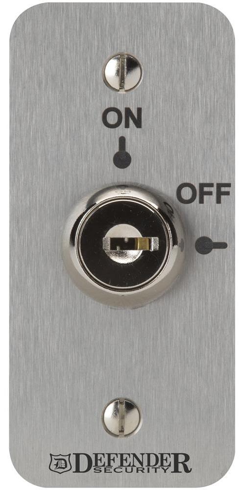 Defender Security - DEF-0661-1NS - Key Switch, Narrow Width, Maintained Contact