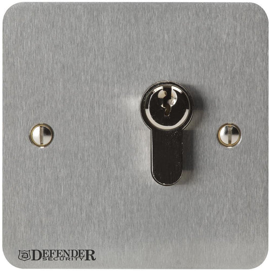 Defender Security - DEF-0668N-CY-1 - Euro-profile Key Switch, Momentary Contact